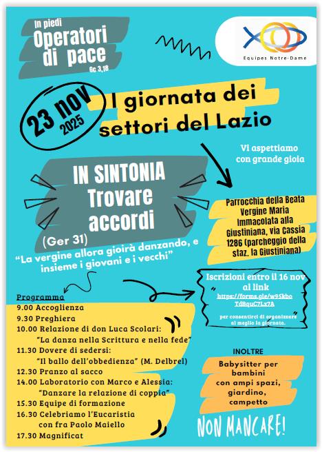 IN SINTONIA Trovare accordi - I giornata dei settori Lazio
