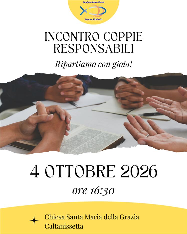 Incontro con le coppie responsabili Settore Sicilia Est
